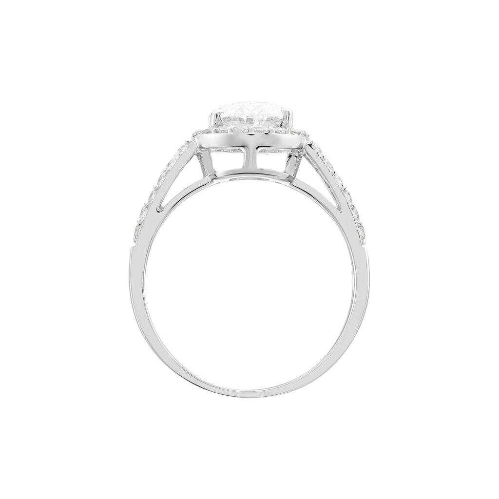 Bague Arjun Or Blanc Oxyde De Zirconium - Bagues Solitaire Femme | Marc Orian