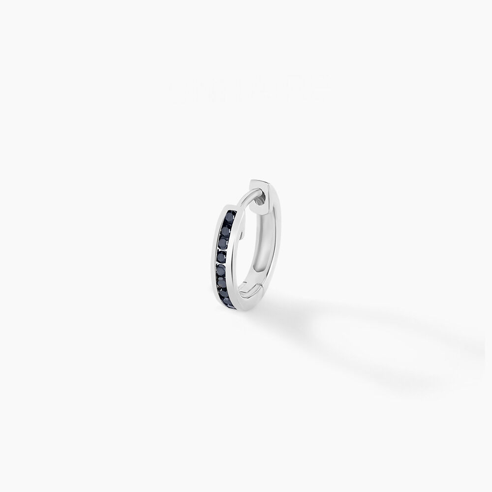 Créoles Black Diamond Or Blanc Diamant Noirs -  Homme | Marc Orian