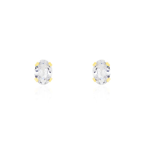 Boucles D'oreilles Puces Elea Or Jaune Oxyde - Puces Femme | Marc Orian