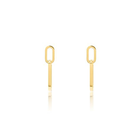 Boucles D'oreilles Pendantes Manille Acier Jaune - Pendantes Femme | Marc Orian