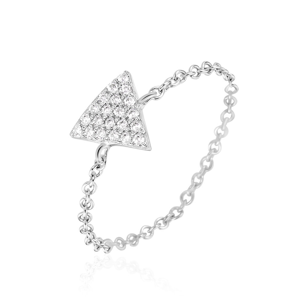 Bague Zelda Argent Blanc Oxyde De Zirconium - Bagues avec pierre Femme | Marc Orian
