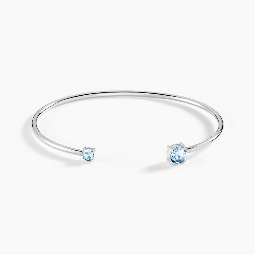Bracelet Jonc Domitille Argent Blanc Oxyde De Zirconium - Bracelets joncs Femme | Marc Orian