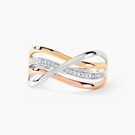 Bague Volya Or Tricolore Diamant - Bagues pierres précieuses Femme | Marc Orian