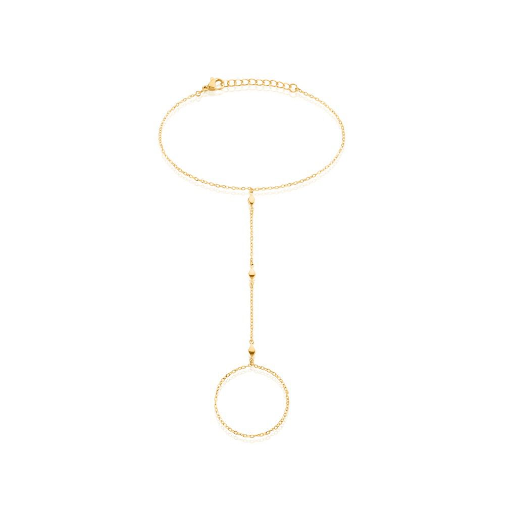 Bijou De Main Jaipur Acier Jaune - Bracelets chaînes Femme | Marc Orian