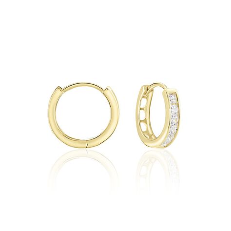 Créoles Ivria Or Jaune Oxyde De Zirconium - Boucles d'oreilles Créoles Femme | Marc Orian