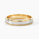 Alliance Hevan Ruban Or Bicolore - Alliances personnalis&eacute;es Unisex | Marc Orian