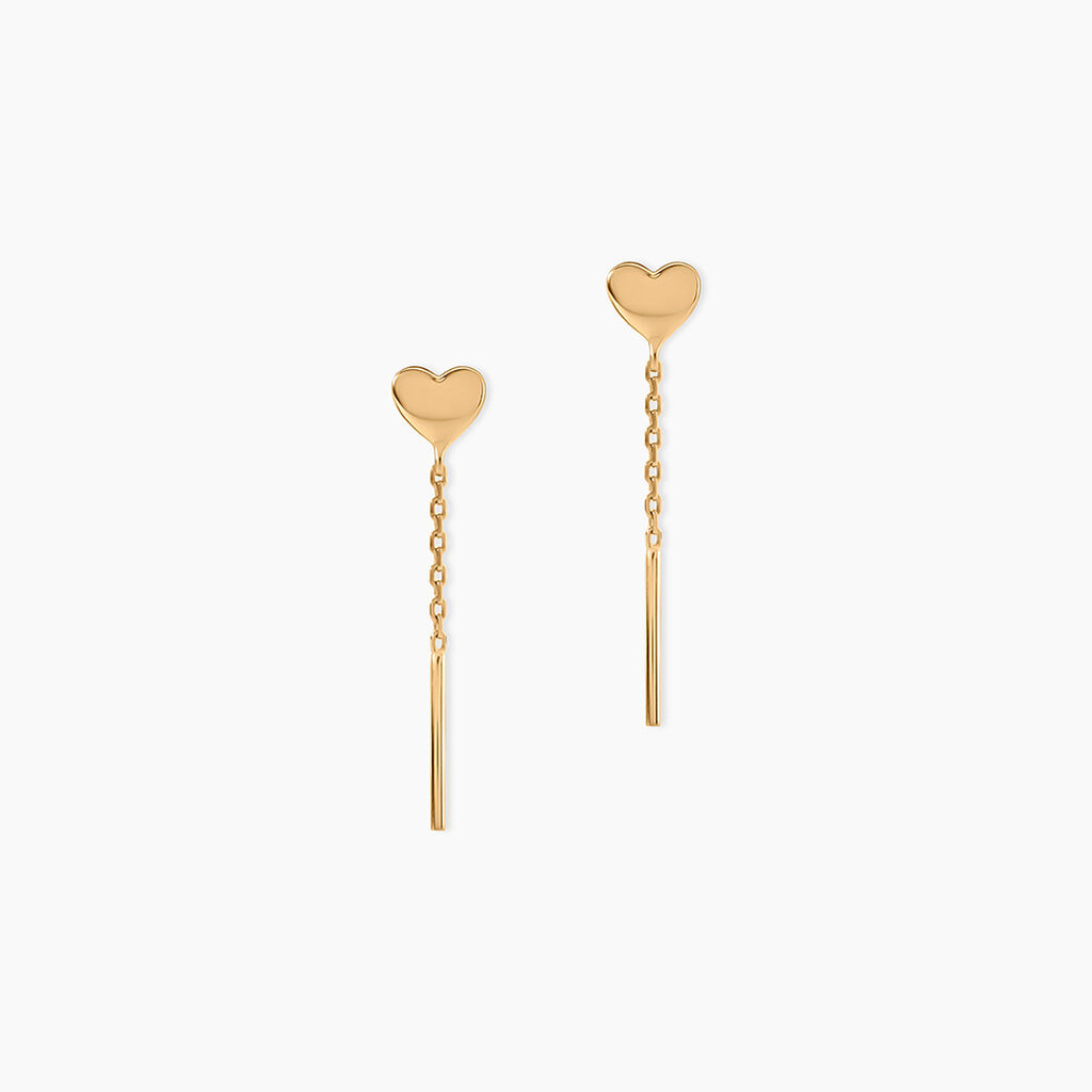 Boucles D'Oreilles Pendantes Falone Plaqu&eacute; Or Jaune - Pendantes Femme | Marc Orian