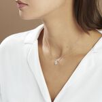Collier Cindy Or Blanc Topaze Oxyde De Zirconium - Colliers avec pierres Femme | Marc Orian