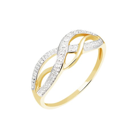 Bague Vaguelette Or Jaune Diamant - Bagues pierres précieuses Femme | Marc Orian