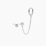 Boucles D'oreilles D&eacute;pareill&eacute;es Macha Argent Blanc Oxyde De Zirconium - Bijoux fantaisie Femme | Marc Orian