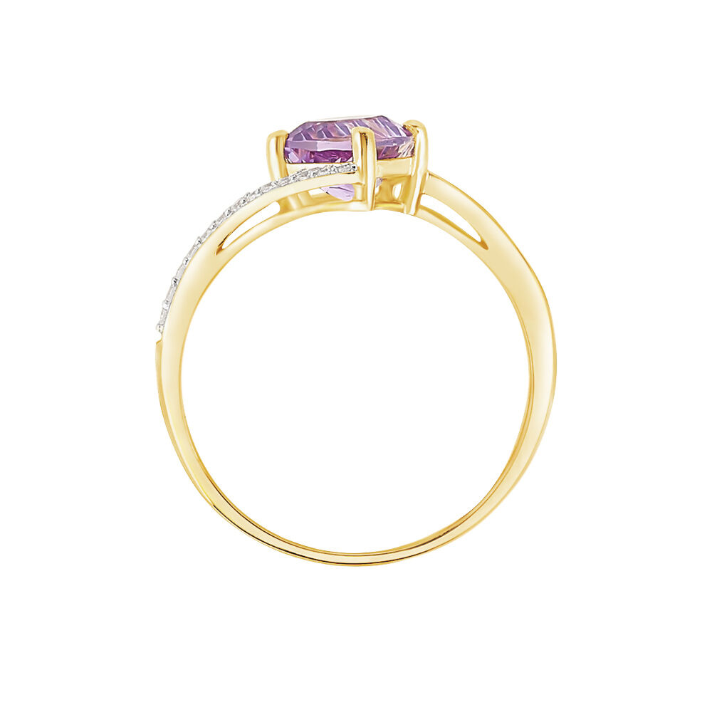Bague Maria-serena Or Jaune Amethyste Et Oxyde De Zirconium - Bagues pierres fines Femme | Marc Orian