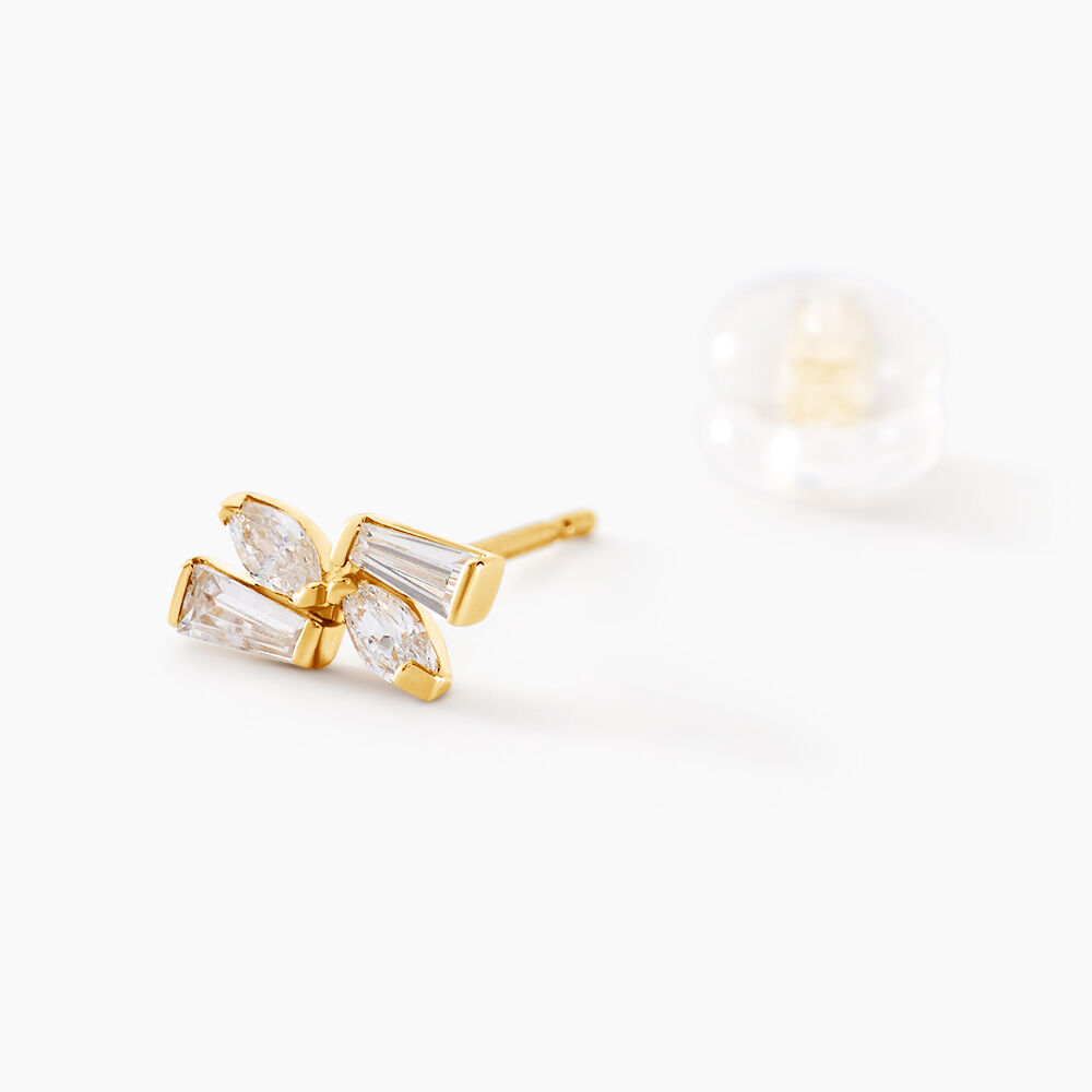 Boucles D'oreilles Puces Mark Or Jaune Oxyde De Zirconium - Puces Femme | Marc Orian