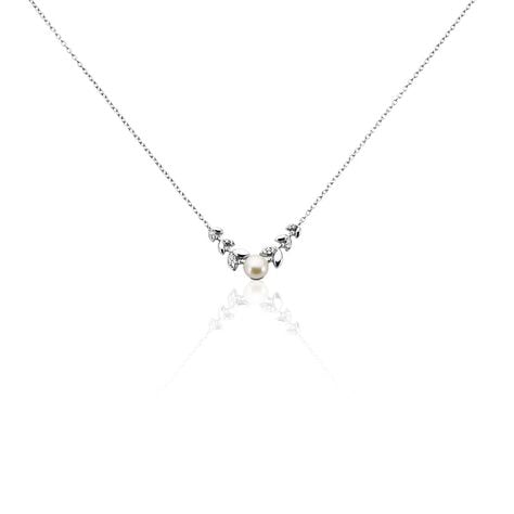 Collier Giambattista Argent Blanc Perle De Culture Oxyde De Zirconium - Colliers avec pierres Femme | Marc Orian
