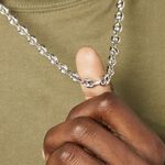 Collier Carrus Maille Grain De Cafe Argent Blanc - Chaines Homme | Marc Orian