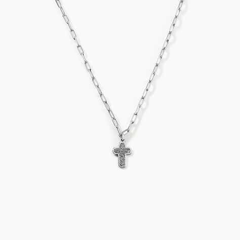 Collier Etincelante Argent Blanc - Colliers ras du cou Femme | Marc Orian