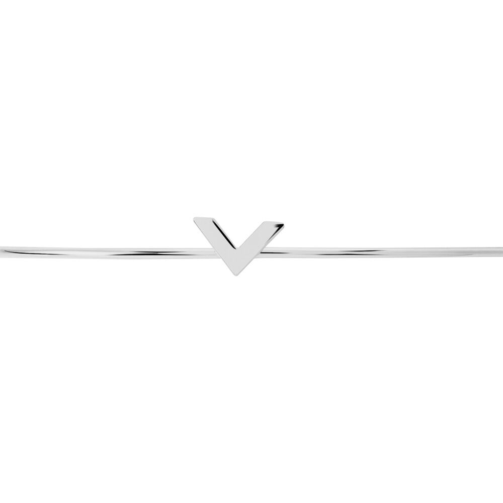 Jonc Argent Blanc  Veroniica - Bracelets joncs Femme | Marc Orian