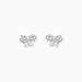 Boucles D'oreilles Puces Suna Argent Blanc Oxyde De Zirconium - Puces Femme | Marc Orian