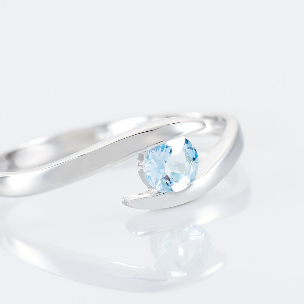 Bague Tiphaine Or Blanc Topaze - Bagues pierres fines Femme | Marc Orian