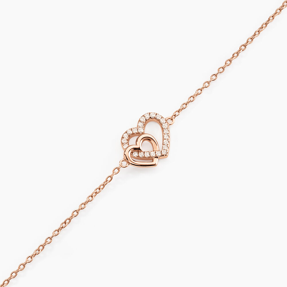 Bracelet Donatiane Argent Rose Oxyde De Zirconium - Bracelets chaînes Femme | Marc Orian