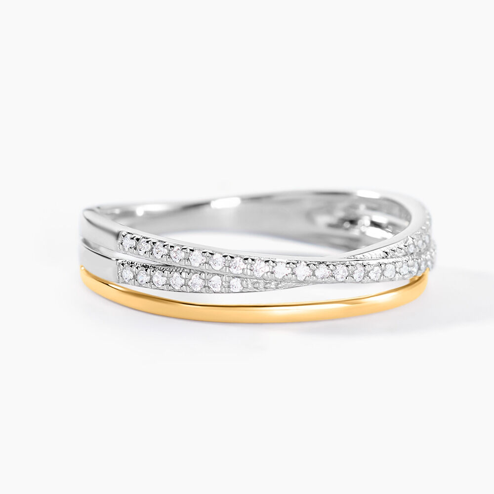 Bague Or Jaune et Argent Blanc Oxyde De Zirconium - Bagues avec pierre Femme | Marc Orian