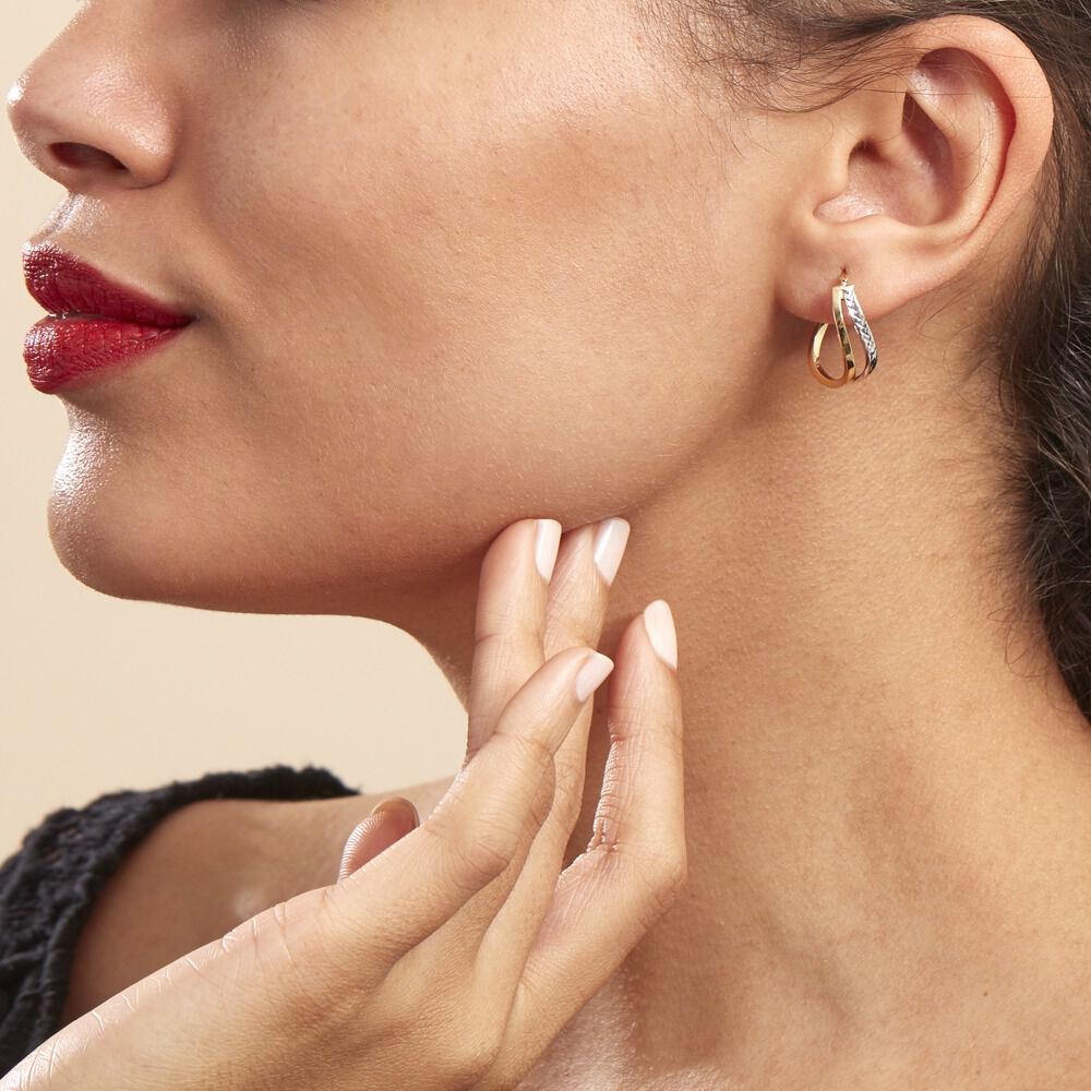 Créoles Hepsie Or Bicolore - Créoles Femme | Marc Orian