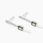 Boucles D'oreilles Pendantes Mayfair Shine Argent Blanc Oxyde - Pendantes Femme | Marc Orian