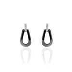 Boucles D'oreilles Pendantes Argent C&eacute;ramique Et Oxyde De Zirconium - Pendantes Femme | Marc Orian