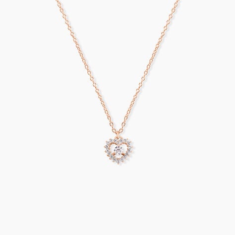 Collier Gino Argent Rose Oxyde De Zirconium - Colliers avec pierres Femme | Marc Orian