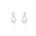 Boucles D'oreilles Puces Absa Argent Blanc Oxyde De Zirconium - Puces Femme | Marc Orian