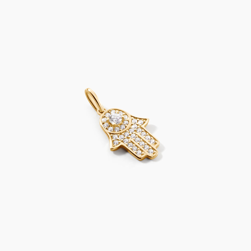 Pendentif Fatima Or Jaune Oxyde De Zirconium - Pendentifs Femme | Marc Orian