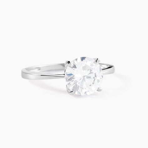 Bague Solitaire Abriel Or Blanc Oxyde De Zirconium - Solitaires Femme | Marc Orian