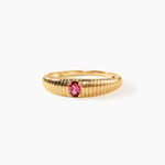 Bague Benedek Argent Dor&eacute; A L'Or 750/1000 Rhodolite - Bagues de promesse Femme | Marc Orian