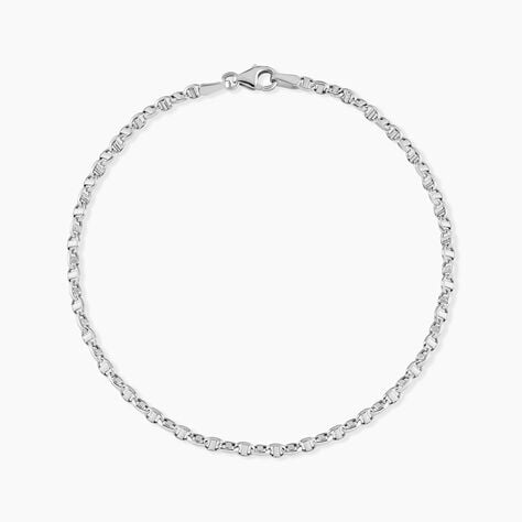 Bracelet Capucin Or Blanc Maille Marine Plate - Bracelets mailles Femme | Marc Orian