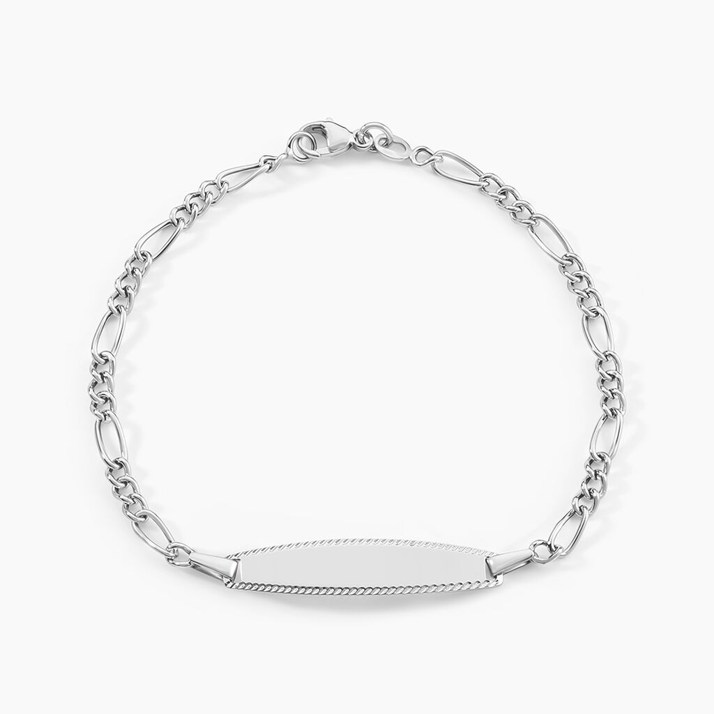 Bracelet Identit&eacute; Bartolomee Or Blanc - Gourmettes Enfant | Marc Orian