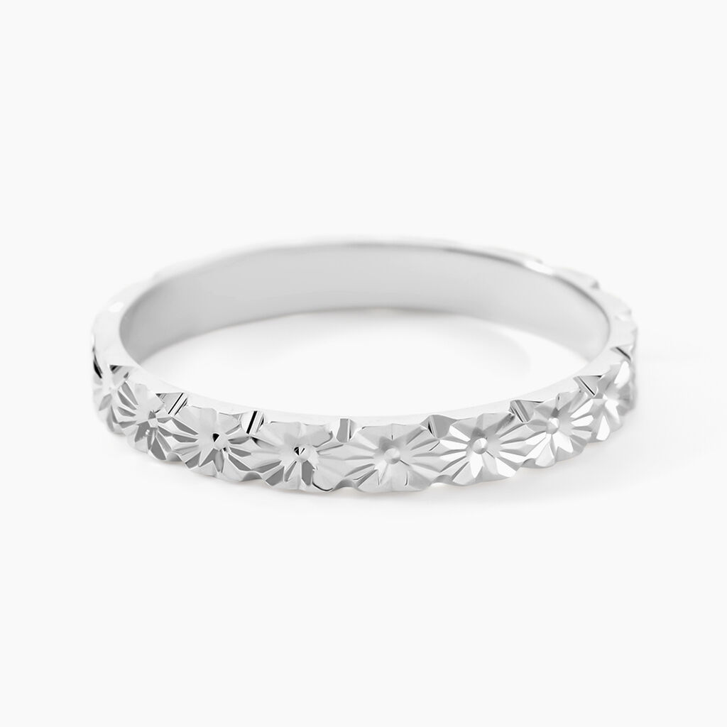 Alliance Fleur Or Blanc - Alliances duo Unisex | Marc Orian