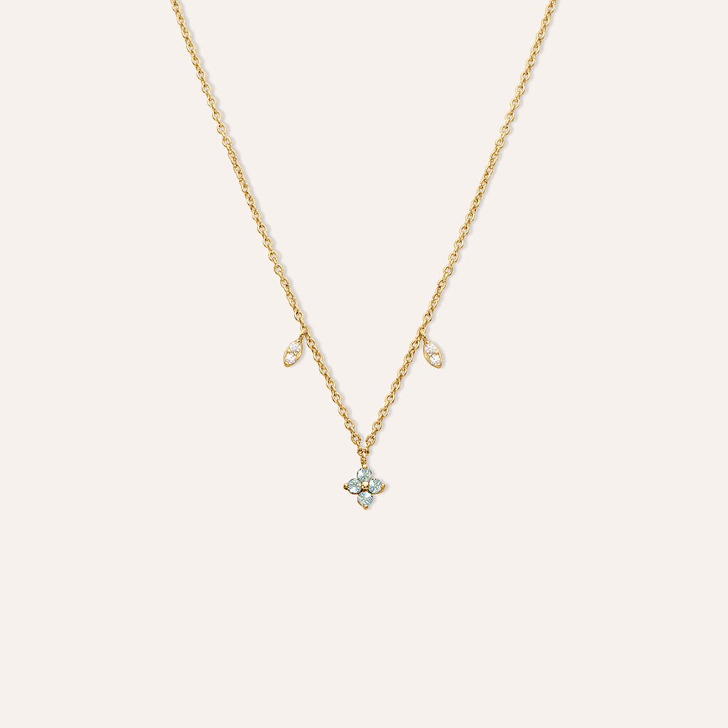 Collier Johara Argent Dor&eacute; A L'Or 750/1000 Topaze Oxyde De Zirconium - Colliers avec pierres Femme | Marc Orian