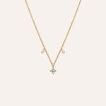 Collier Johara Argent Dor&eacute; A L'Or 750/1000 Topaze Oxyde De Zirconium - Colliers avec pierres Femme | Marc Orian