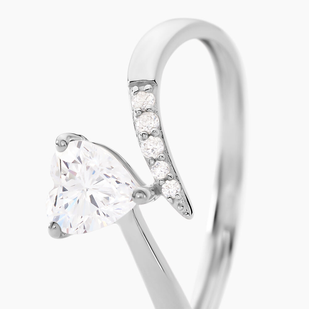 Bague Eva Or Blanc Oxyde De Zirconium - Solitaires Femme | Marc Orian