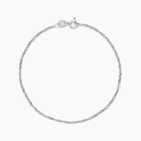Bracelet Arletty Argent Blanc - Bracelets chaînes Femme | Marc Orian