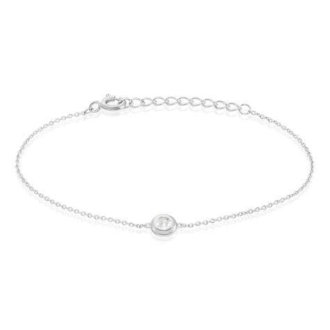 Bracelet Court Argent Blanc Laureano Oxyde De Zirconium - Bracelets chaînes Femme | Marc Orian