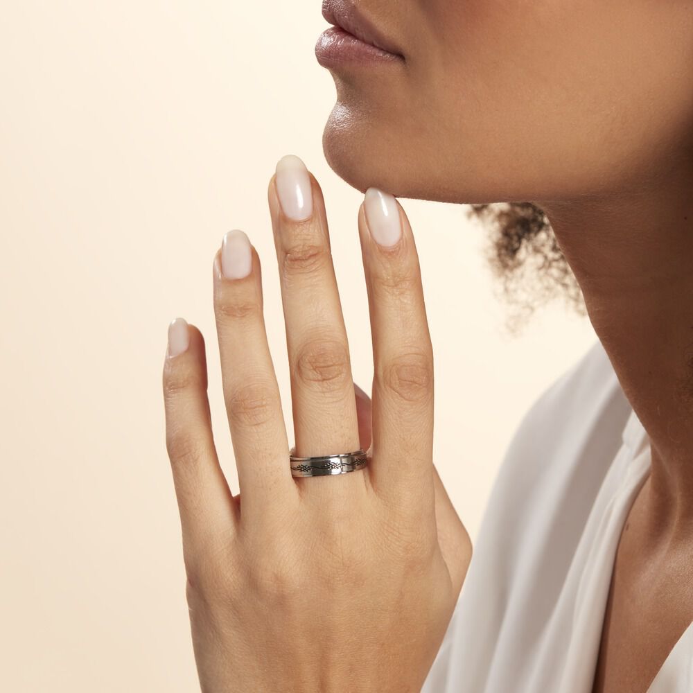 Bague Acier Blanc Lucas - Bagues grosses Femme | Marc Orian