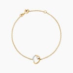 Bracelet Estel Argent Dor&eacute; A L'Or 750/1000 Oxyde De Zirconium - Bracelets cha&icirc;nes Femme | Marc Orian