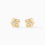 Boucles D'oreilles Puces Rozsi Or Jaune Oxyde De Zirconium - Puces Famille | Marc Orian