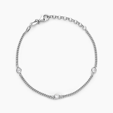 Bracelet Declaration Argent Blanc Oxyde De Zirconium - Bracelets chaînes Femme | Marc Orian