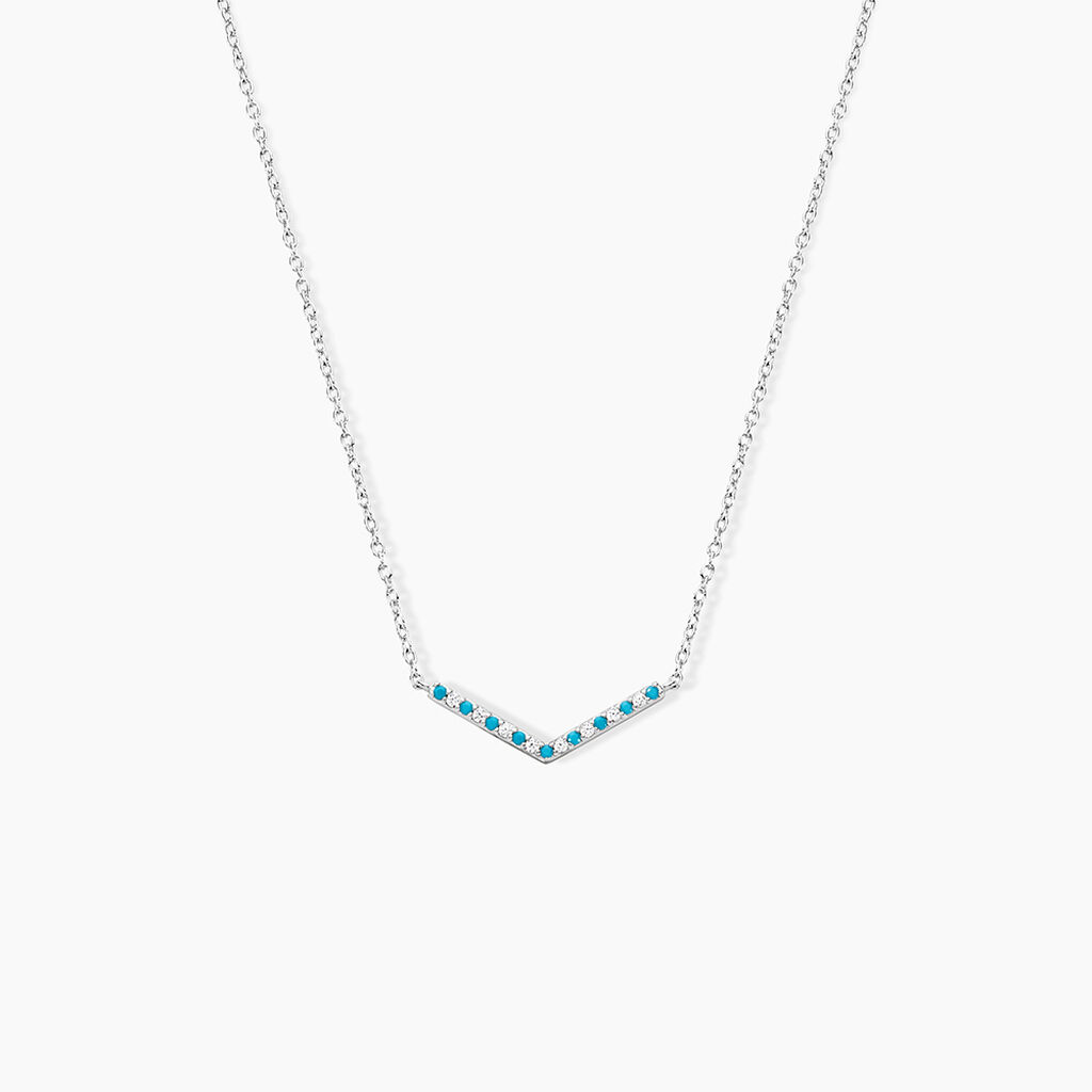 Collier Elga Argent Blanc Oxyde De Zirconium - Colliers avec pierres Femme | Marc Orian