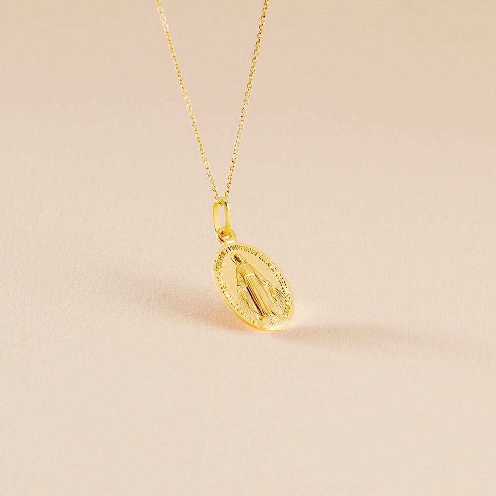Pendentif Marie Or Jaune - Médailles et médaillons Famille | Marc Orian