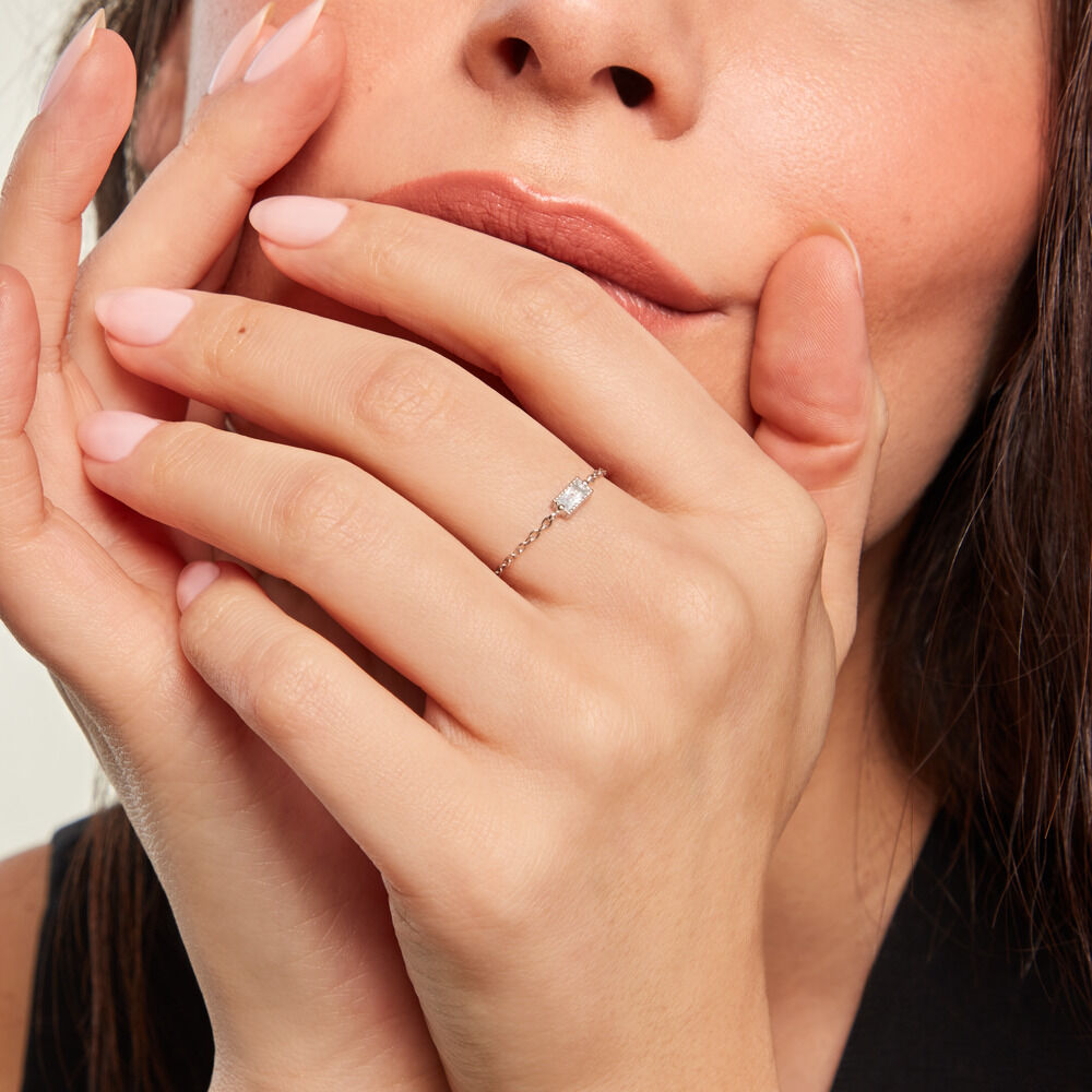 Bague Lipa Argent Blanc Oxyde De Zirconium - Solitaires Femme | Marc Orian