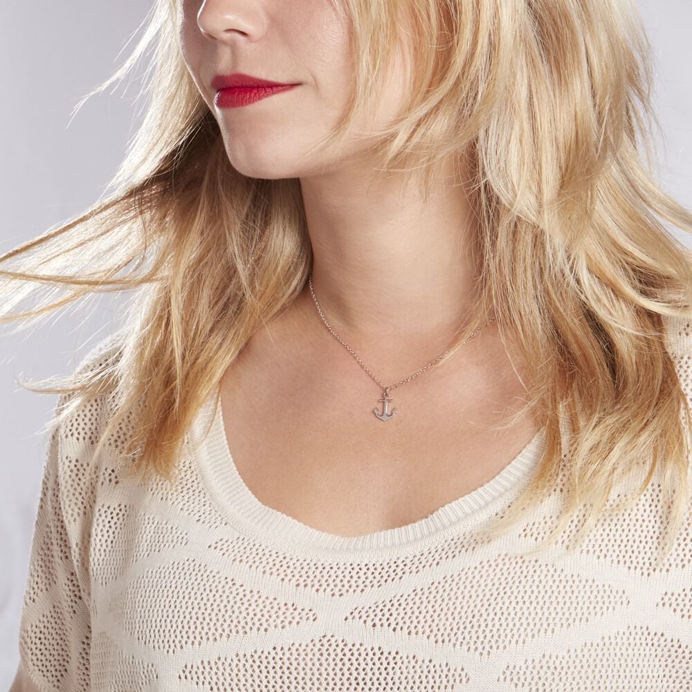 Collier Anchora Argent Blanc - Colliers Femme | Marc Orian