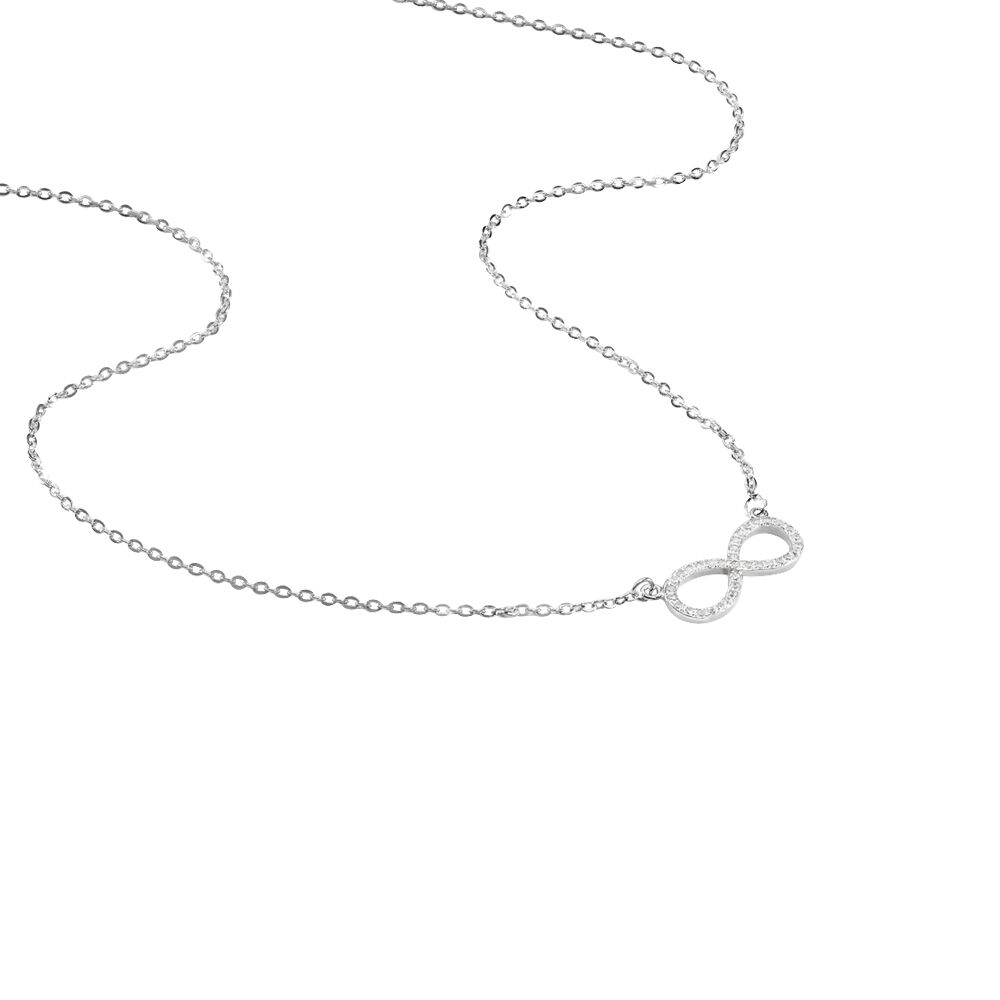 Collier Rowan Argent Blanc Oxyde De Zirconium - Colliers avec pierres Femme | Marc Orian