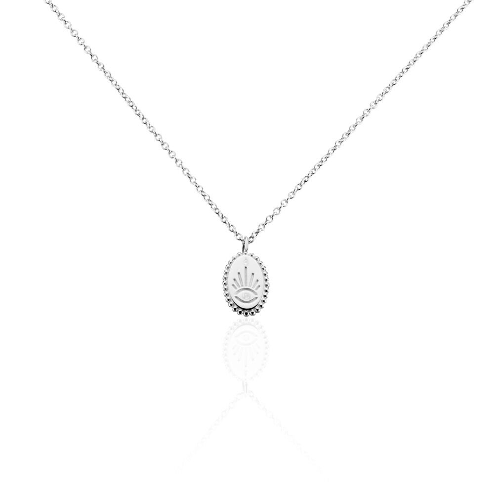 Collier Dhyana Argent Blanc Oxyde De Zirconium - Colliers avec pierres Femme | Marc Orian